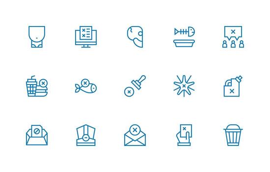 Collection of various concept icons vector
