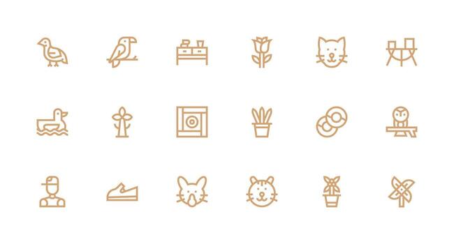 18 fuerte carrera línea estilo íconos desde sencillo diseño colección completar icono conjunto para móvil aplicaciones vector