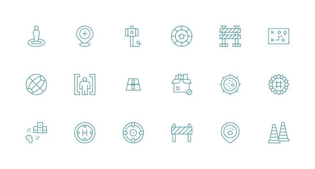 18 Minimal Line Icons for Zone Graphics Optimized Icon Pack for Digital Products vector