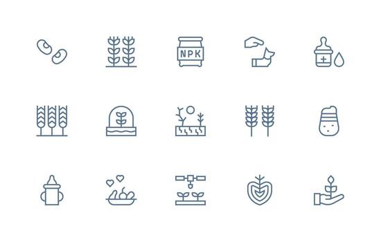 15 regular línea íconos para alimento gráficos ordenado icono conjunto vector