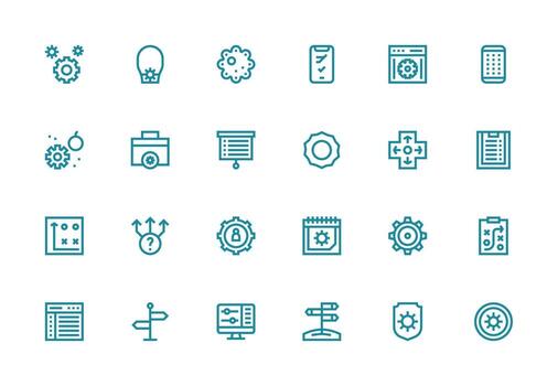 Set of tech-related icons for design vector