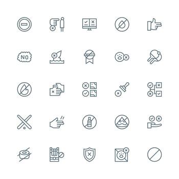 Minimal icons for user interfaces vector