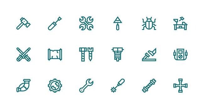 various tool icons for DIY projects vector