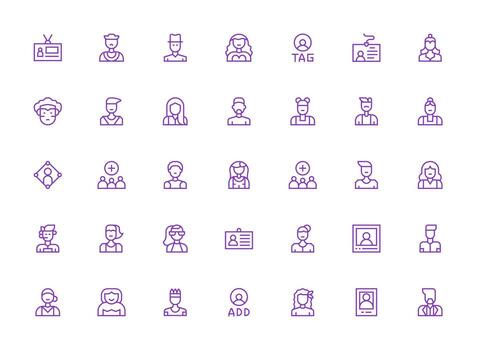 User icons for digital applications vector