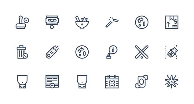 Set of modern minimalist icons vector