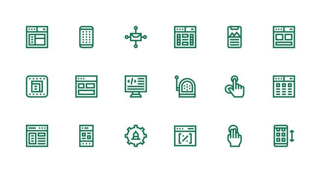 Web design icons for user interface vector