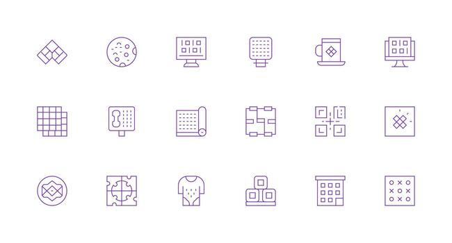 Assorted digital design icons vector