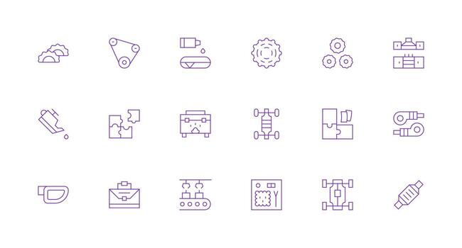 Engineering and mechanics vector icons