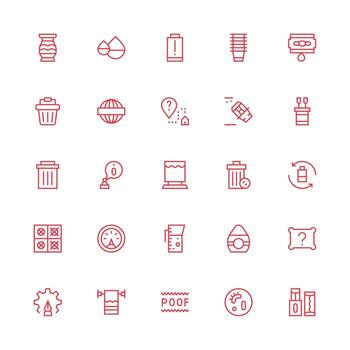 Empty including 25 Medium Stroke Outline Illustrations Customizable Icon Series for Mobile Screens vector