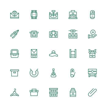Medium Stroke Outline Icons from Hold Set with 25 Vectors Optimized Icon Pack for Digital Products