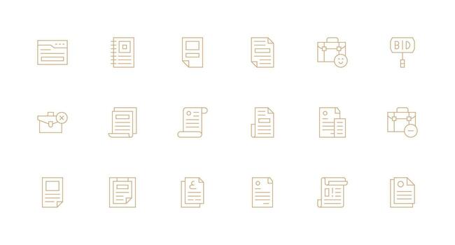 various document icons for design vector