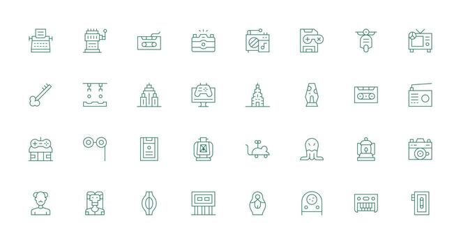 Collection of digital design icons vector
