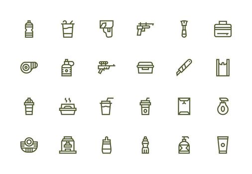 Collection of simple design icons vector