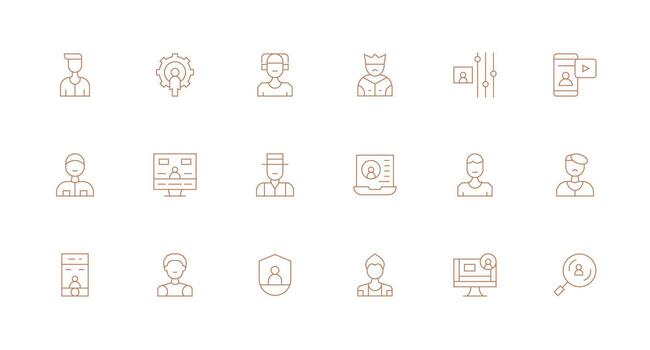 User icons for digital interfaces vector