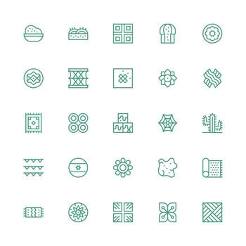 Texture featuring 25 Icons in Medium Stroke Outline Design UI and UX Focused Icon Collection vector