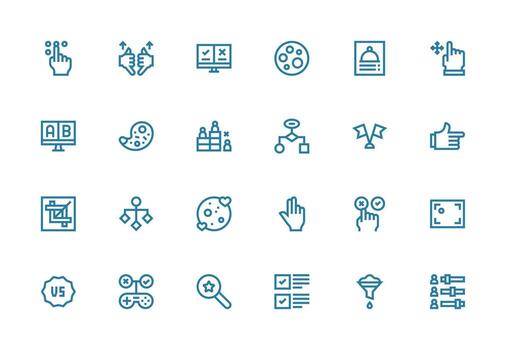 24 Thick Line Line Style Icons from Selection Collection Core Icon Collection for Daily Tasks vector