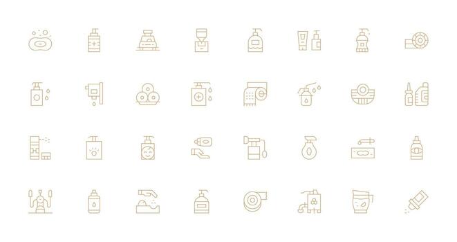 Thin Line Icons from Dispenser Set with 32 Vectors Multi-Purpose Icon Pack for Templates