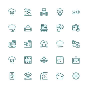 25 medio carrera contorno vectores para nube tema digital producto íconos para rápido entrega