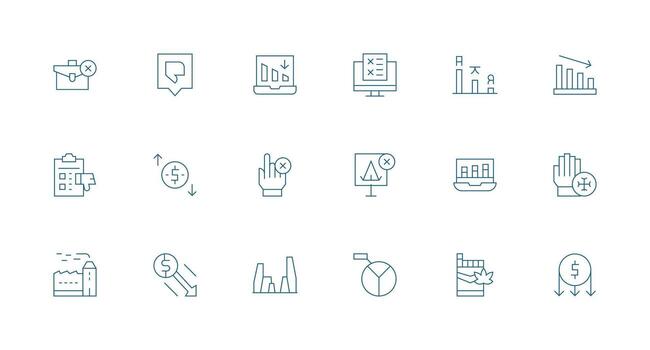 Business and analytics related icons collection vector