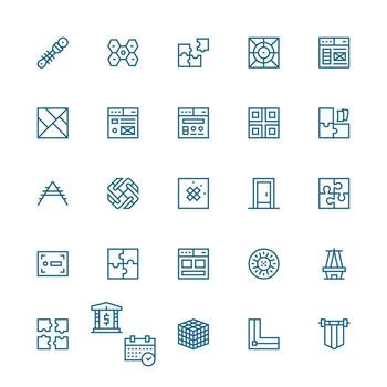 Collection of design and programming icons vector