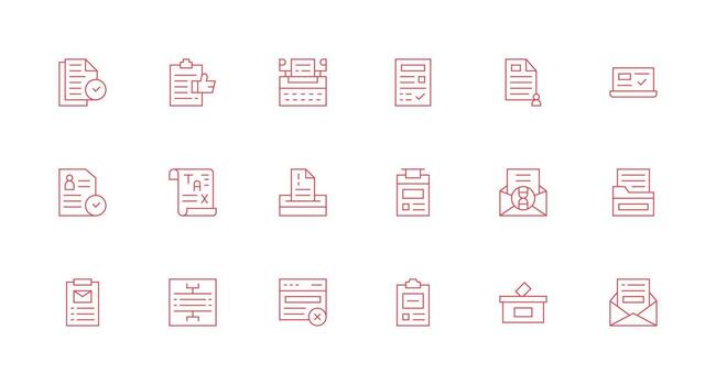 Icons for digital documents and management tools vector