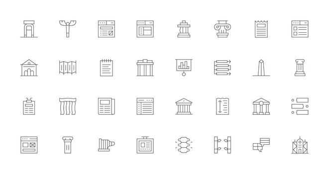 Icons for architecture and design projects vector