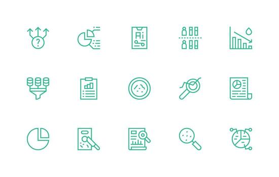 Business data analysis icons vector