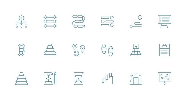 Minimalistic design icons for data vector