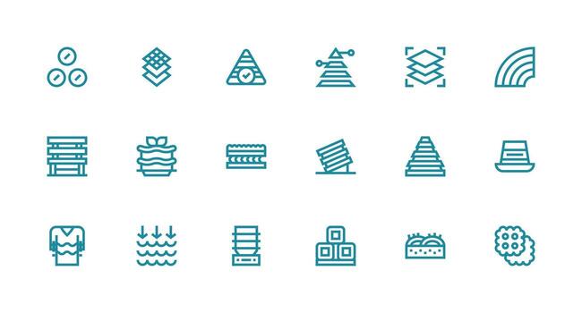 various geometric design icons vector
