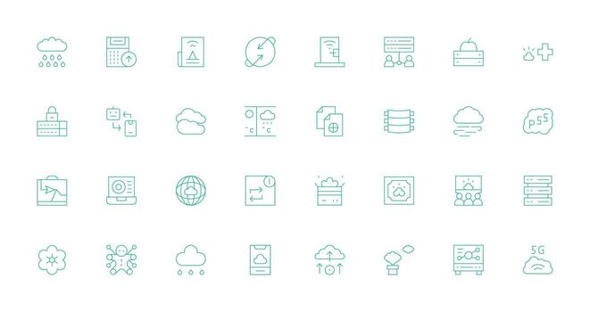 Cloud computing and data management icons vector