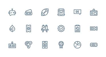 pasar conjunto con 18 fuerte carrera línea íconos bien estructurado íconos para creativo utilizar vector