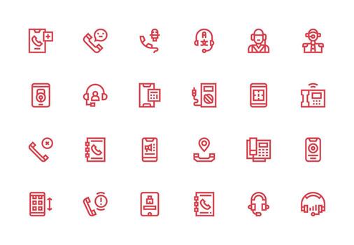 Communication icons for user interface design vector