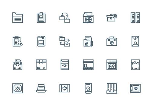 Minimalistic digital file icons for design vector