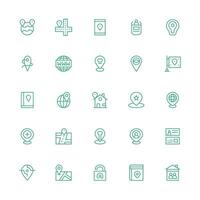 25 íconos para habla a en medio carrera contorno formato icono paquete vector