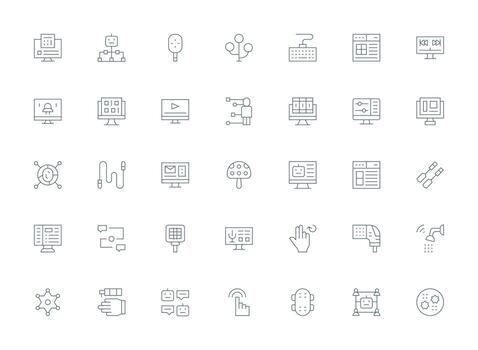 technology icons for web design vector