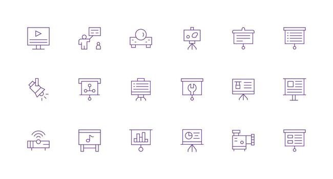 Icons for presentations and creative projects vector