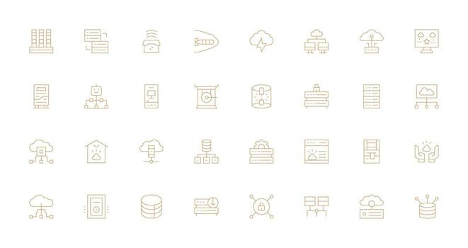 Set of digital icons for technology vector