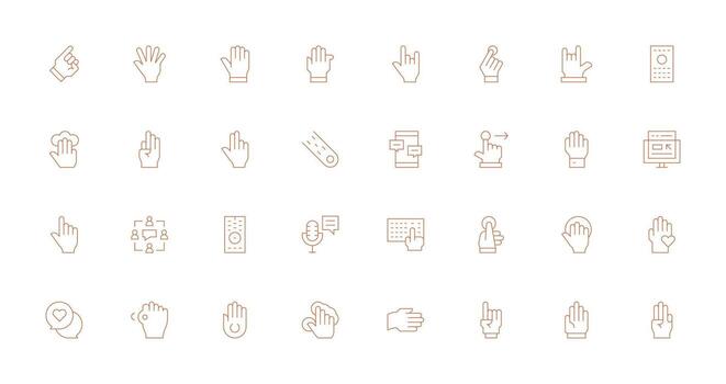 Hand gesture icons for design vector