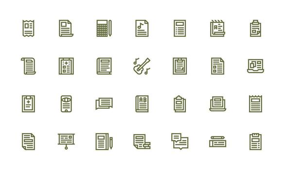 Various document and icon illustrations vector