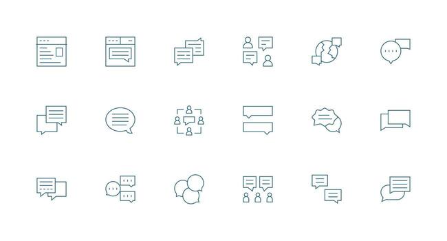 communication icons for digital engagement vector