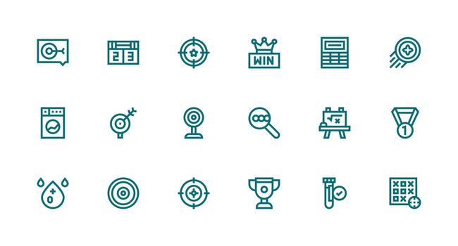 various target icons in a clean design vector