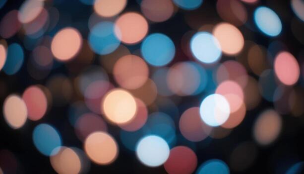 Colorful Bokeh Lights Create a Dreamy Atmosphere in an Abstract Composition During Evening Hours photo