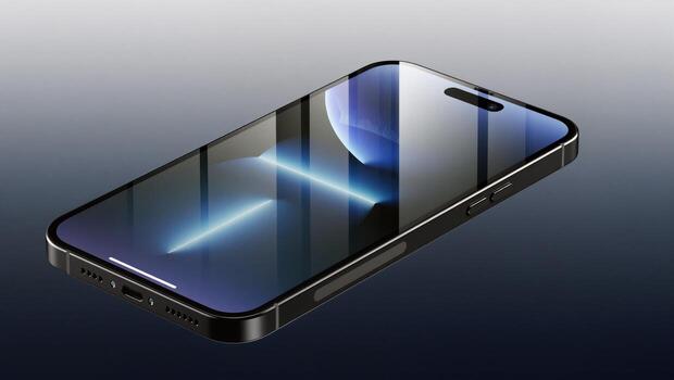 Innovative Smartphone Design Showcasing Sleek Features and Reflective Display Qualities photo