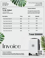 Gradient and White Travel Agent Invoices Template
