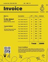 Yellow Travel Agent Invoices Template