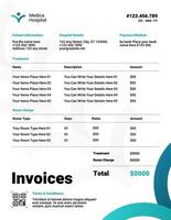 White Hospital Invoices Template
