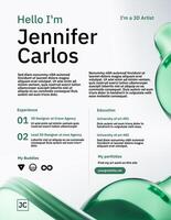 3D Artist Resume Template
