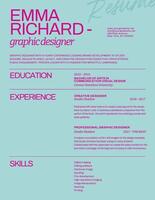 minimalist graphic designer resume template