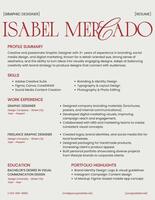 Brown Red Minimalist Graphic Designer Resume template