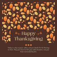 Happy Thanksgiving Greeting Card template
